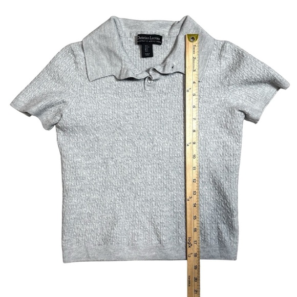 Christian Lacroix Light Gray Merino Wool Top - Picture 6 of 9